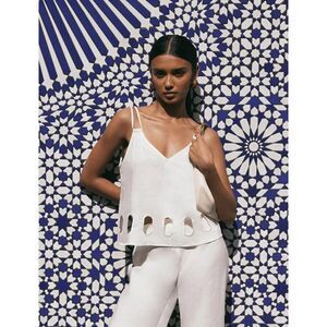 Gult Gaia Rayne Linen Tank top in Dove - Size S